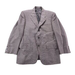Corneliani Wool Blazer Mens 42R (EUR 52C) Super 110s Check Sport Coat Jacket
